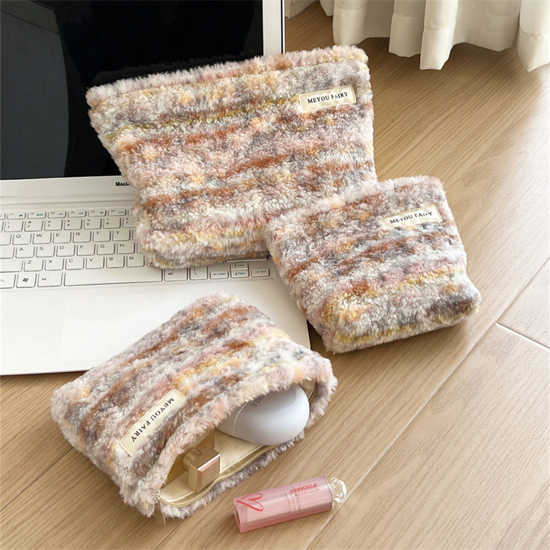 Style Plush Storage Wash Thickened Soft Glutinous Makeup Bag