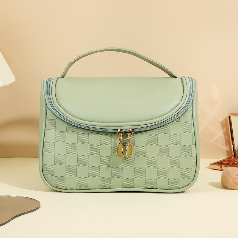 Women's High-grade Chessboard Storage Waterproof Portable Makeup Bag