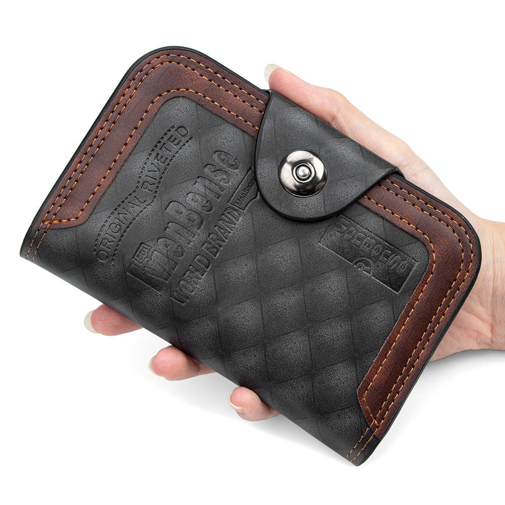 Men's Vertical Business Personality Versatility Portable Embossed Men's Wallet