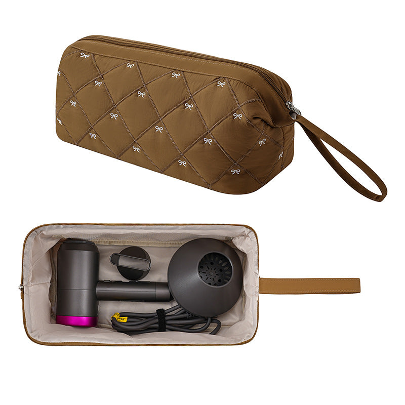 Floral Hair Dryer Storage Portable Curler Buggy Large Bags