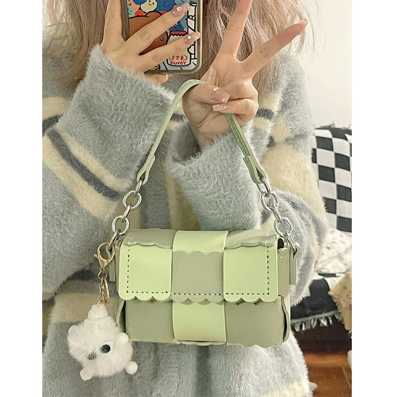 Women's Leather Self-made Material Hand Sewing Zero Women's Shoulder Bag