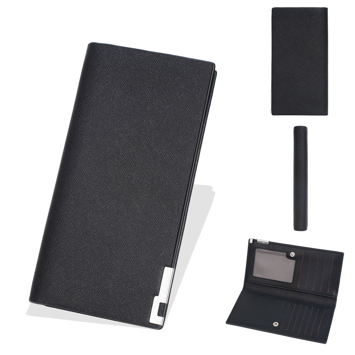 Men's Korean Style Green Business Multiple Slots Snap Men's Wallet