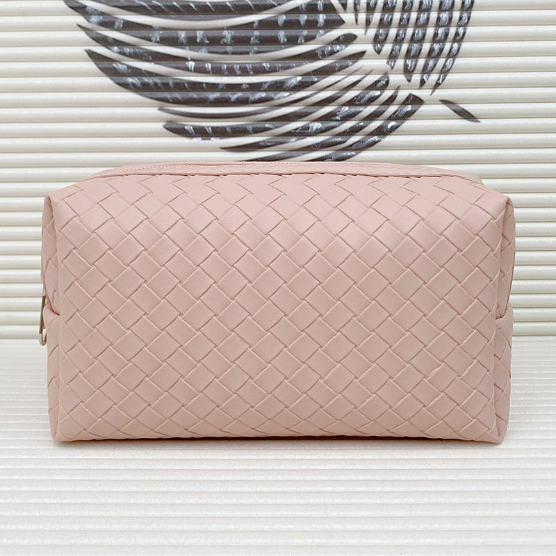 Leather Waterproof Business Trip Large Capacity Portable Brush Makeup Bag