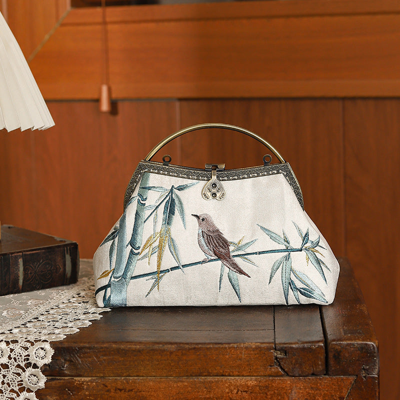 Embroidered Chinese Style Cheongsam Banquet Pure Handbags