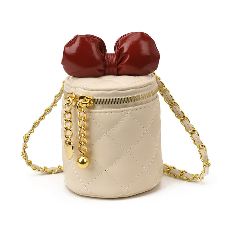 Women's Korean Style Cute Bow Niche Rhombus Women's Shoulder Bag