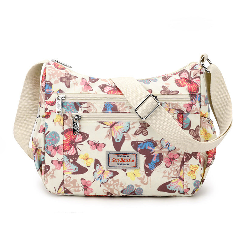 Women's Large Capacity Nylon Mother Printed Women's Shoulder Bag