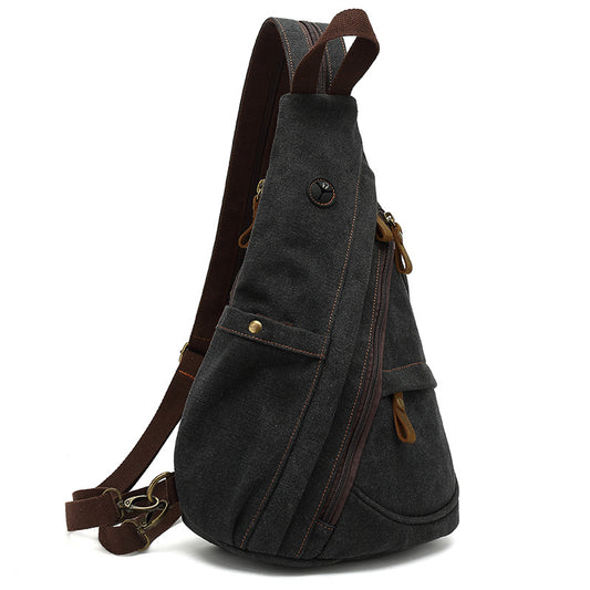 Creative Men's Canvas Large Capacity Multifunctional Men's Chest Bags