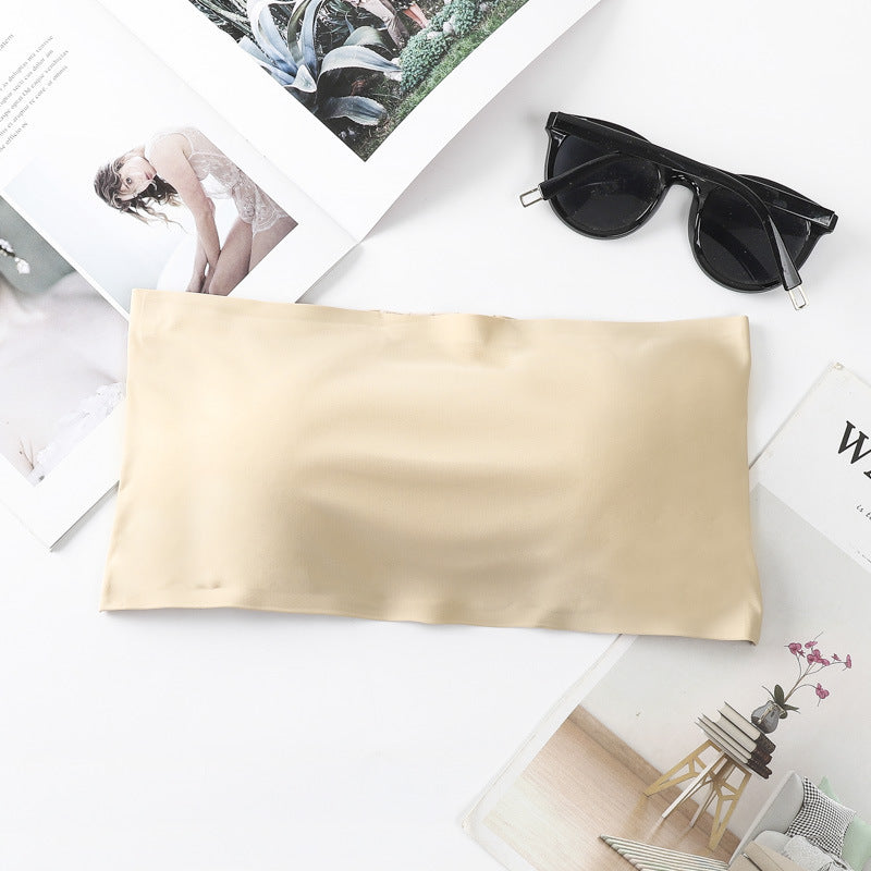 Women's Ice Silk Chest Wrap Underwear Tube Top Tanks Camis