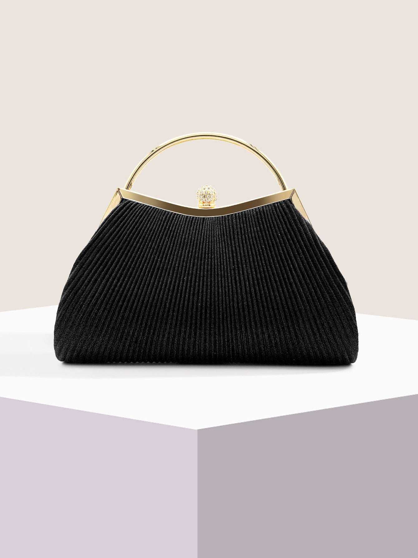 Women's Rhinestone Switch Versatile Party Pleated Handbags