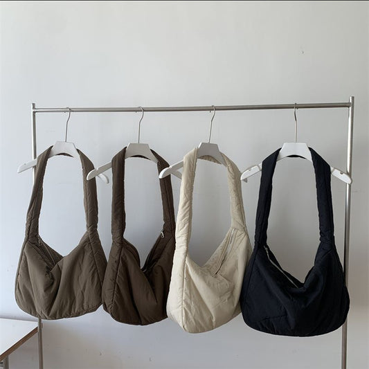 Women's Large Capacity Sponge Soft Glutinous Vintage Shoulder Bags