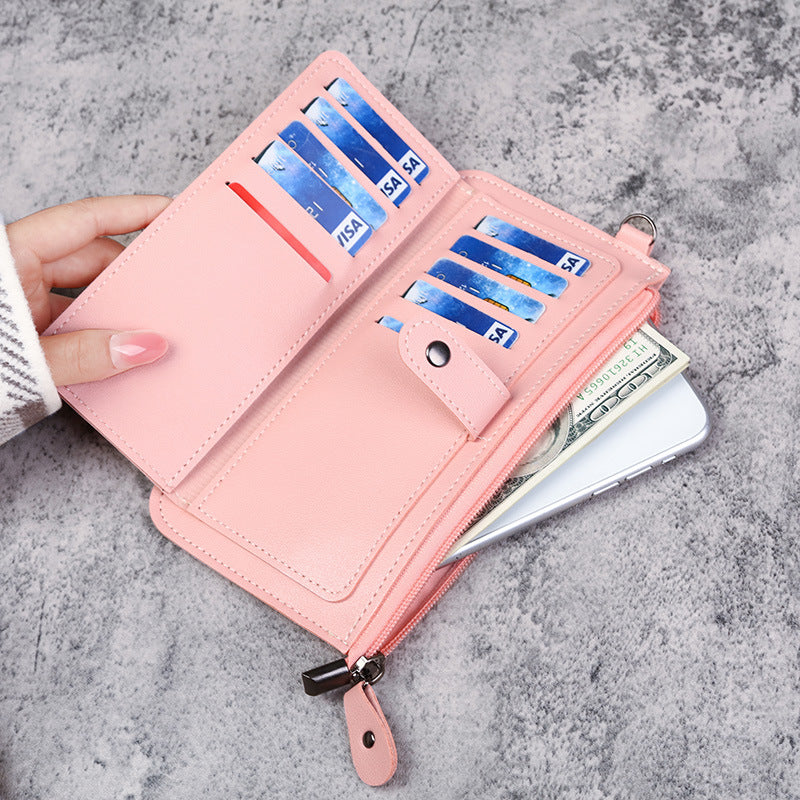 Women's Long Multifunctional Zipper Multiple Slots Clutch Ladies Wallets