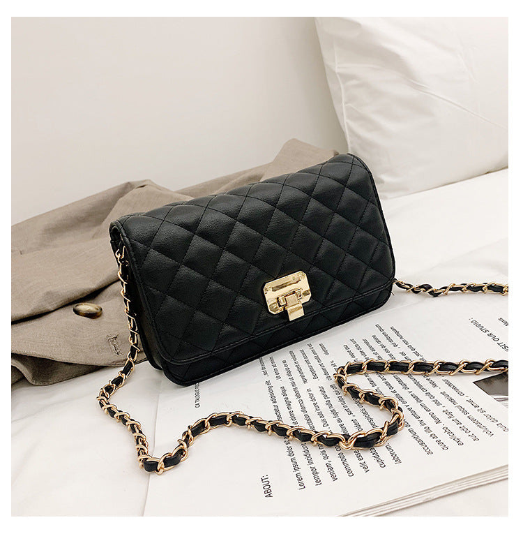 Women's Classic Chain Diamond Pattern Portable Fashion Shoulder Bags