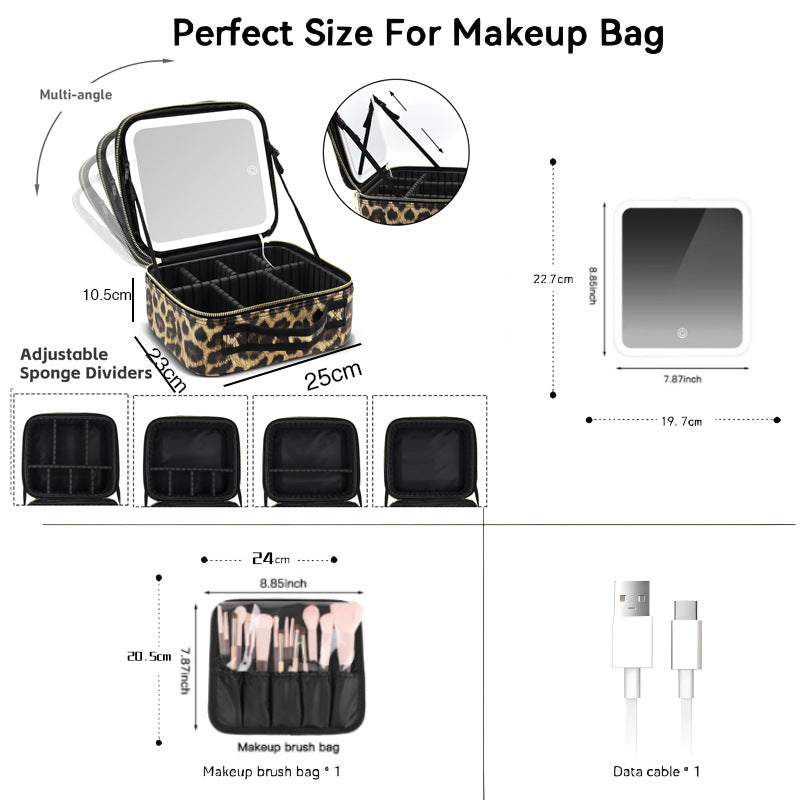 With Mirror Simple Artist City Convenient Cosmetic Cases