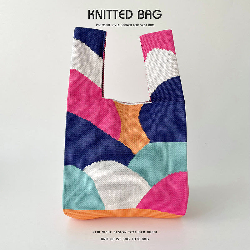 Dot Knitted Hand Holding Versatile Large Lock