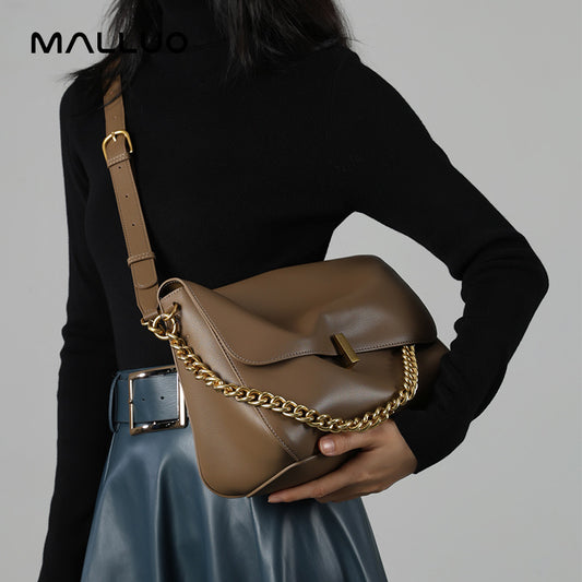 Women's Genuine Leather Fashion Simple Design Shoulder Bags