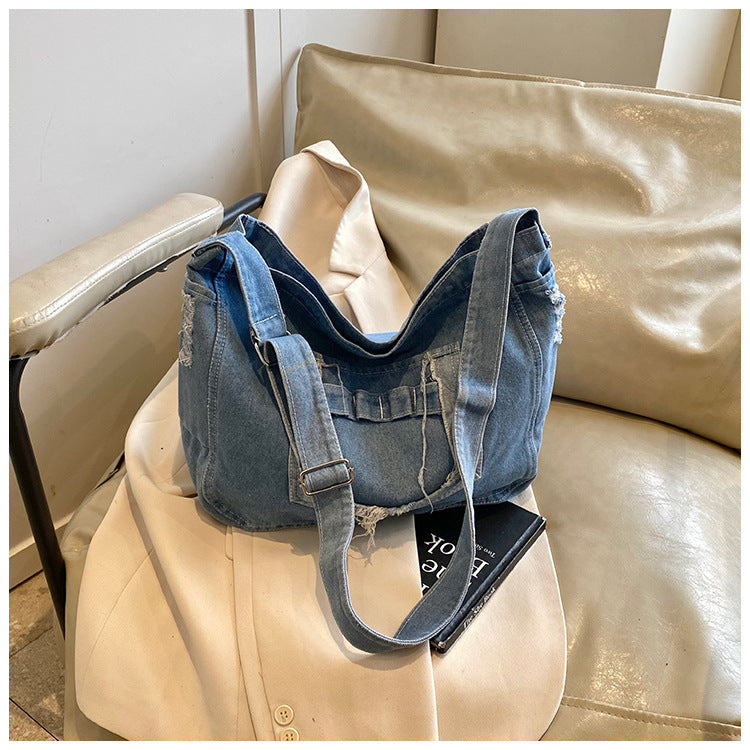 Leisure Denim Large Capacity Simple Commute Bags