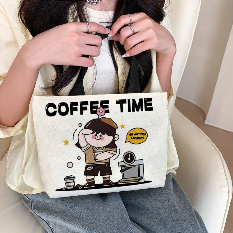 Women's Canvas Cartoon Cabs Korean Style Bags