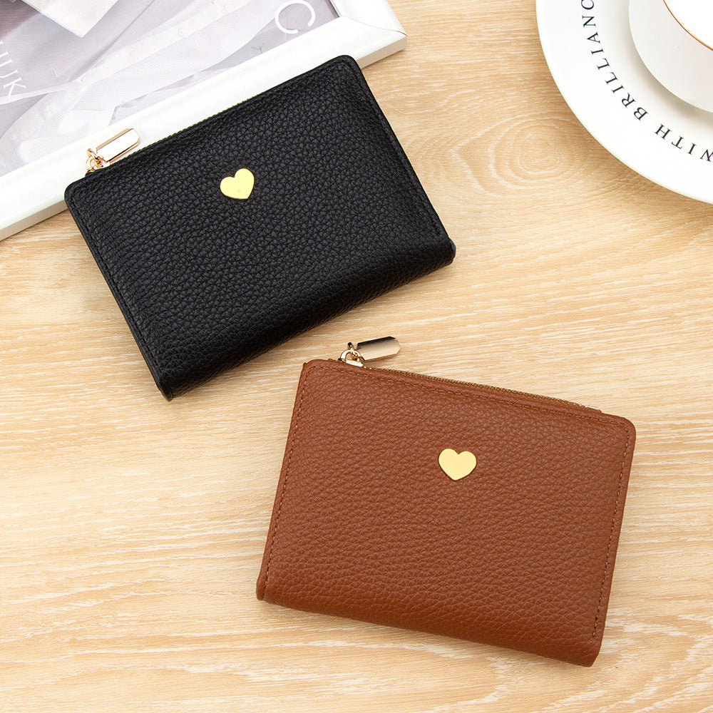 Women's Short Love Cute Lychee Pattern 2 Coin Purses
