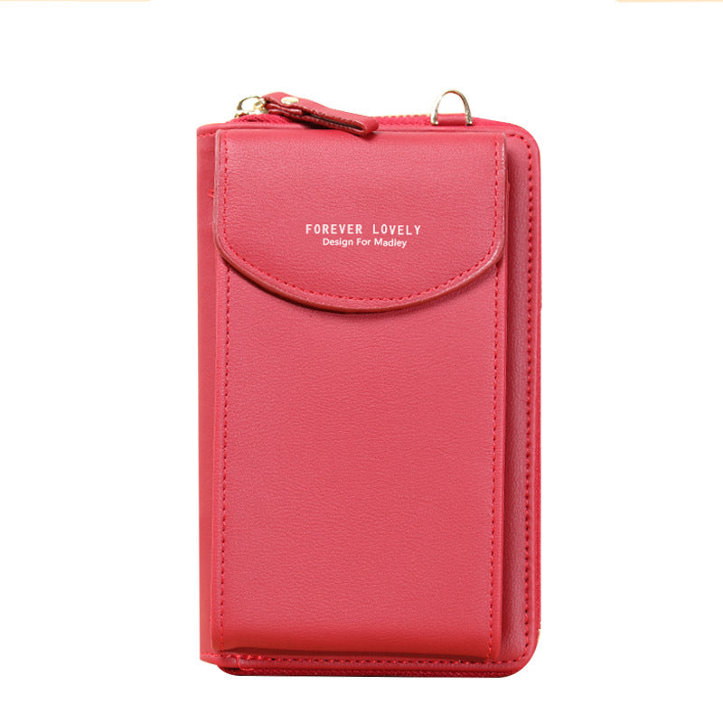 Women's Clutch Large Capacity Mobile Zipper Solid Phone Bags