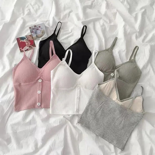Cotton Vest Inner Wear Outer Slim Tanks Camis