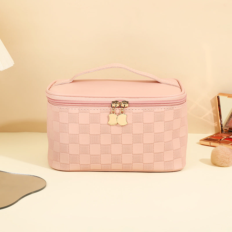 Women's High-grade Chessboard Storage Waterproof Portable Makeup Bag