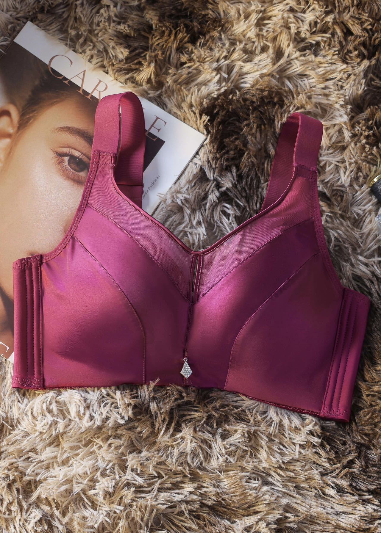 Light Luxury Satin Tube Top Big Bras
