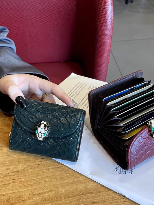 Women's Genuine Leather Exquisite Multiple Slots Card Holder