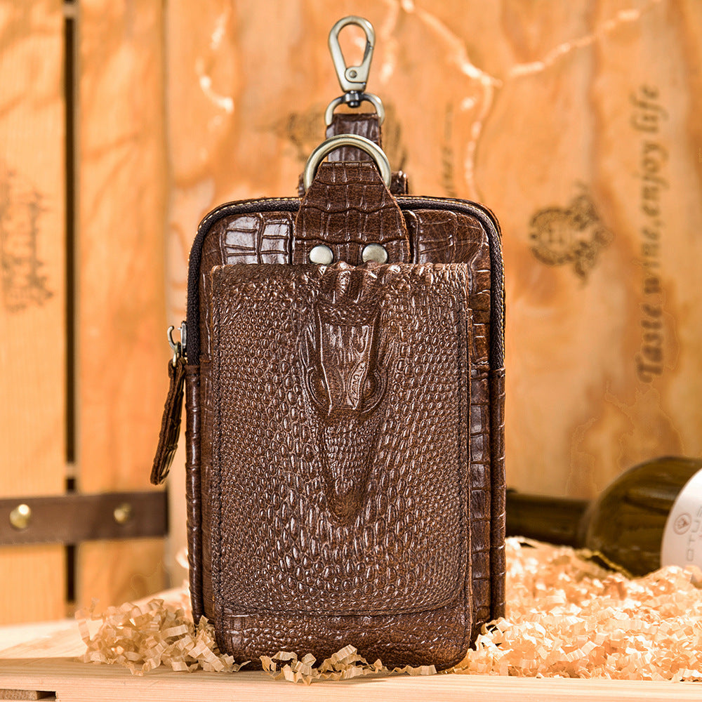 Men's Leather Construction Site Multifunctional Hanging Men's Waist Packs