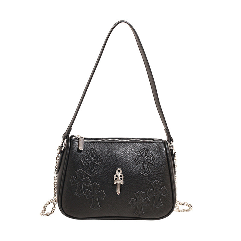 Women's Underarm Sword Cross Embroidered Chicken Fashion Women's Shoulder Bag