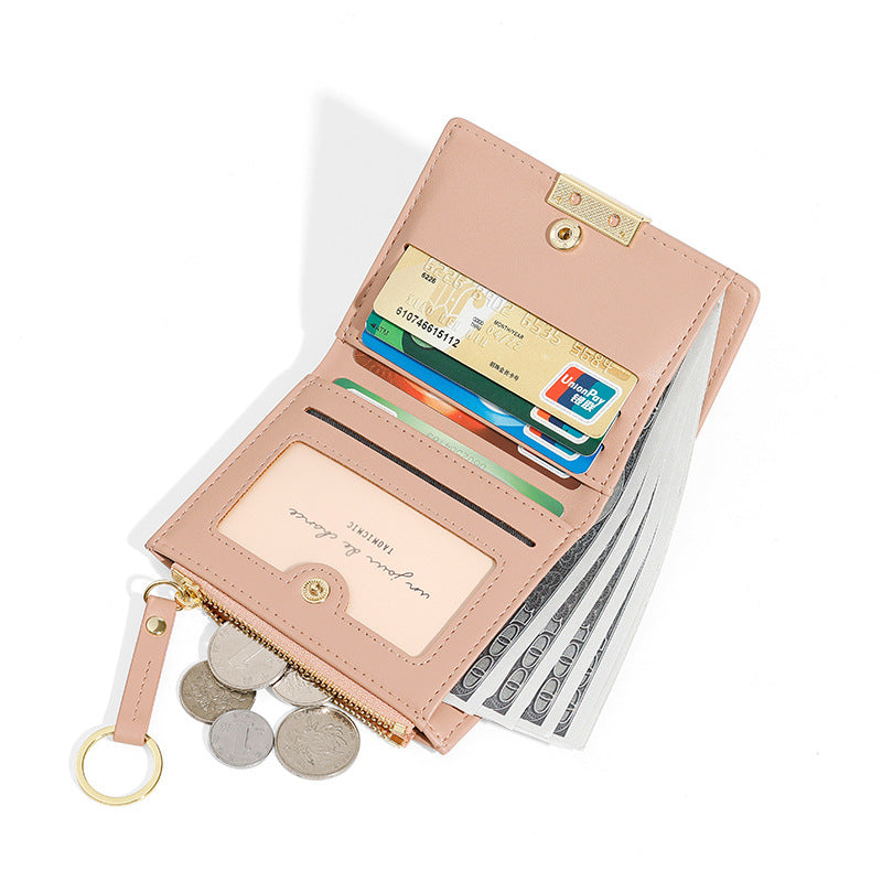 Women's Simple High-grade Fashion Short Zipper Change Card Holder
