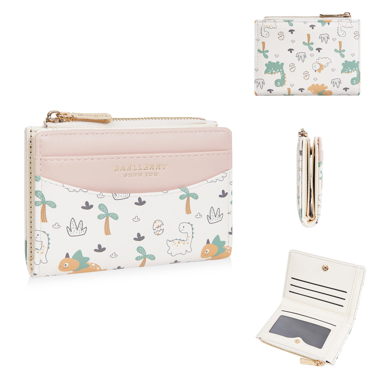 Women's Short Cartoon High-grade Multiple Slots Zipper Ladies Wallet