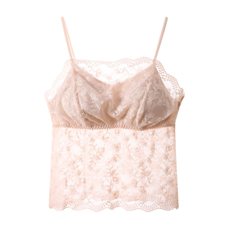Women's Chest Beauty Back Sling Cup Wrap Tanks Camis