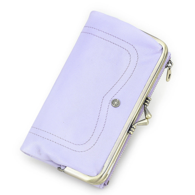 Women's Trend Iron Hinge Swiping Large Capacity Ladies Wallet