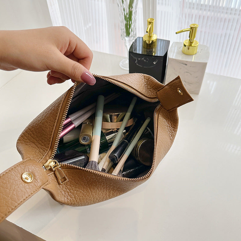 Portable Cosmetics Storage Simple Solid Color Cosmetic Bags