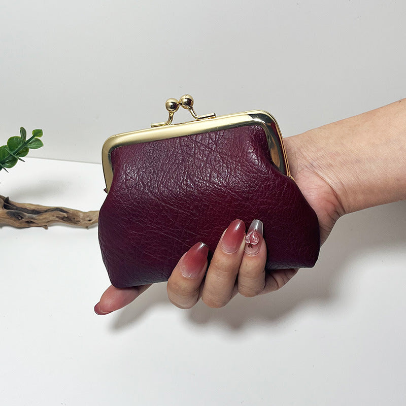 Women's Mini Retro Short Candy Color Pocket Coin Purses