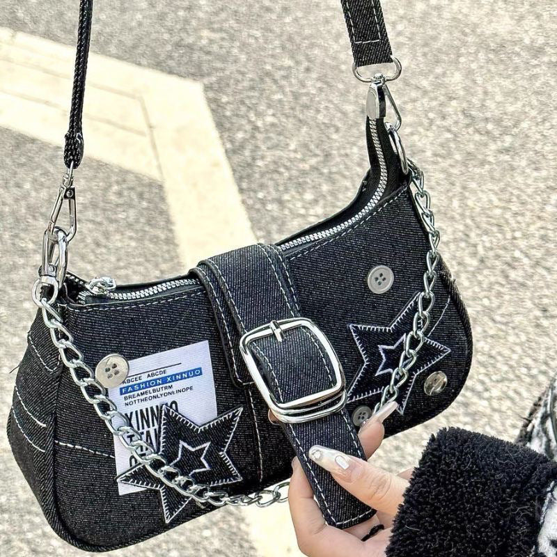 Underarm Niche Retro Button American English Bags