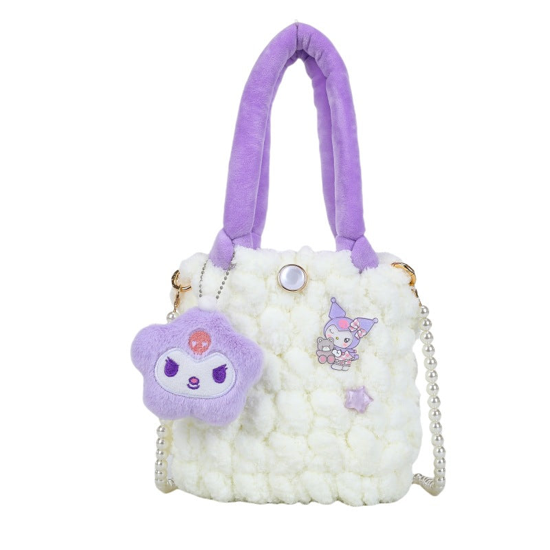 Clow Hand-woven Homemade Material Cute Cloud Finished Gifts For Women's Messenger Bag