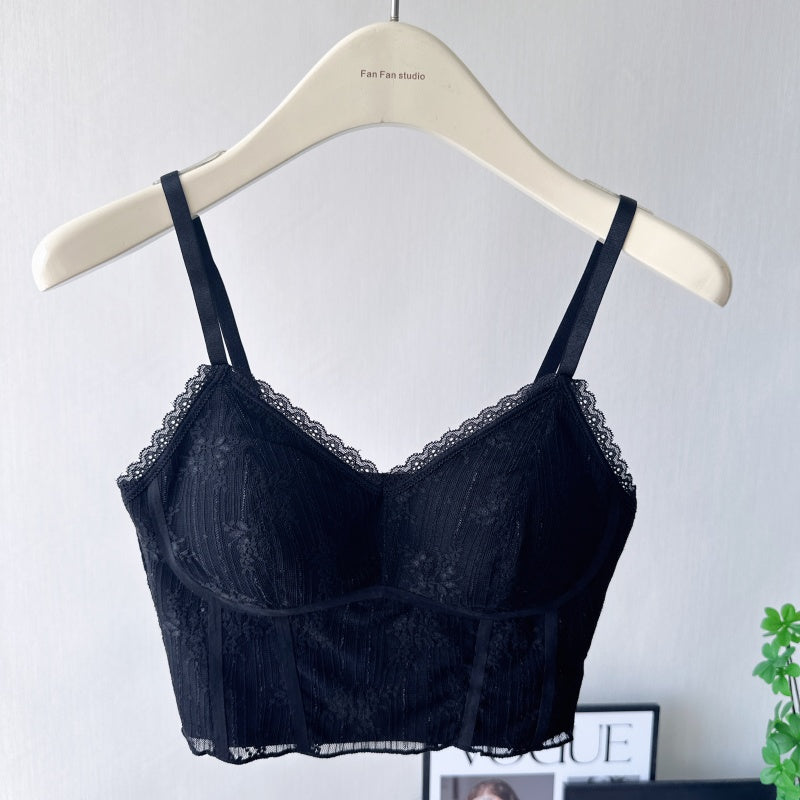 Women's Back Camisole Underwear With Chest Pad Lingerie Sets