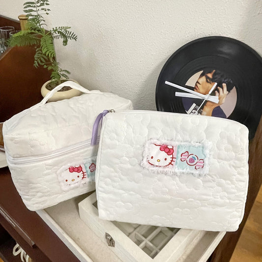 Cute Cat Storage Female Portable Large Cosmetic Bags