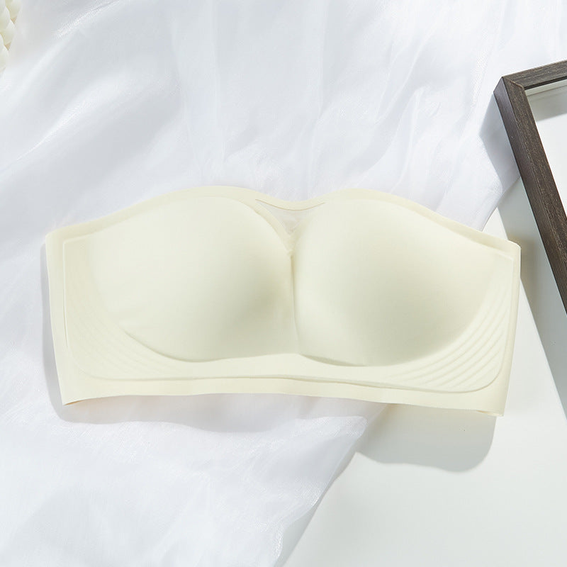 Women's One Piece Strapless Underwear Push Up Small Chest Tube Everyday Bras