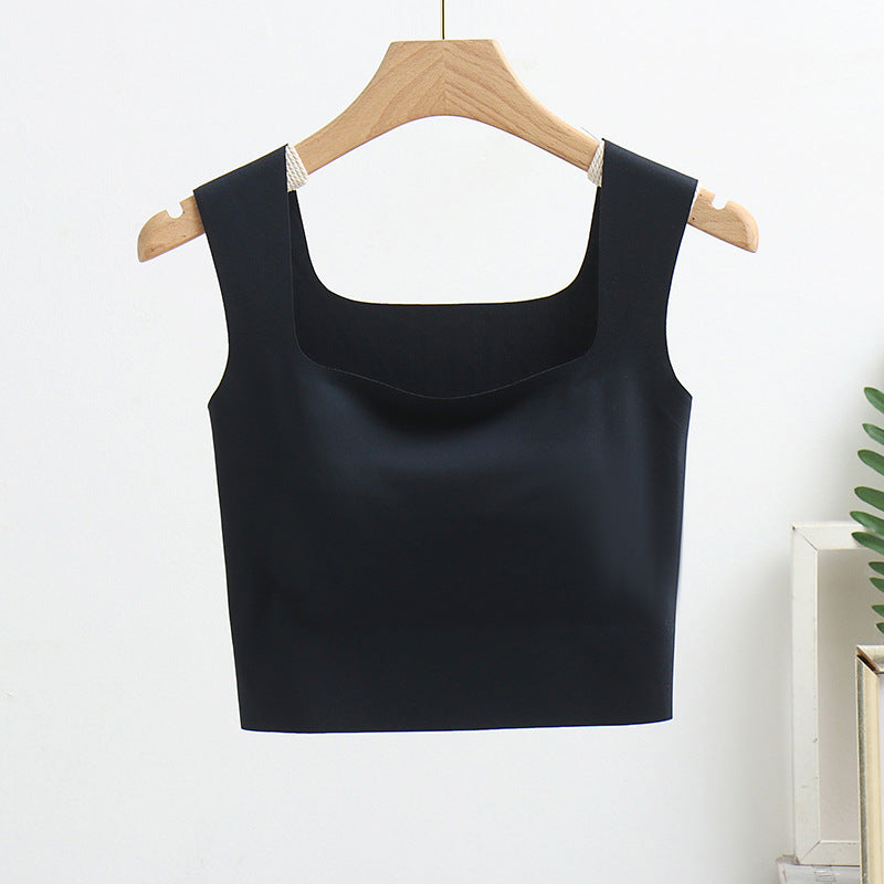Women's Chest Pad Wrapped Integrated Navel Beauty Tanks Camis