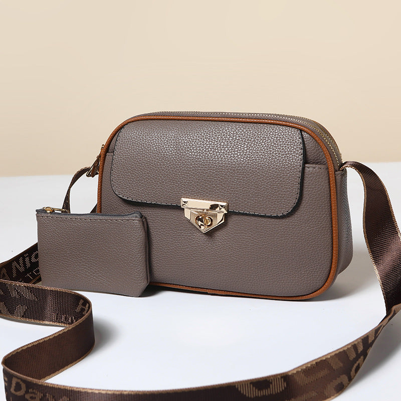 Women's Two-piece Soft Surface Classic Style High-grade Bags