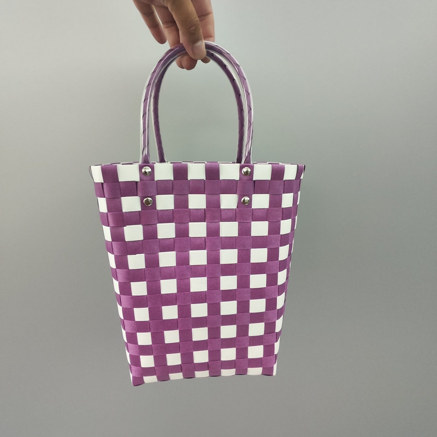 Vertical Simple Fashion Woven Storage Basket Handbags