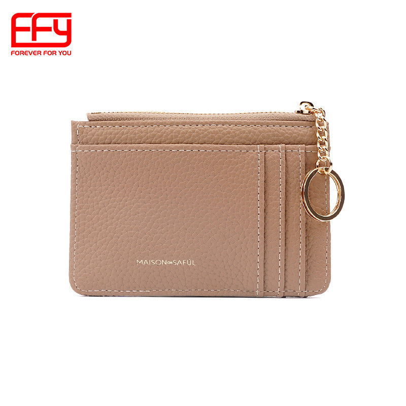 Women's Style Simple High-grade Large Capacity Solid Color Card Holder