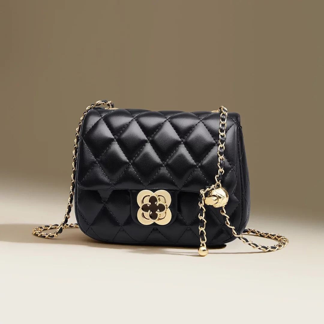 Women's Korean Style Chain Diamond Plaid Advanced Women's Messenger Bag