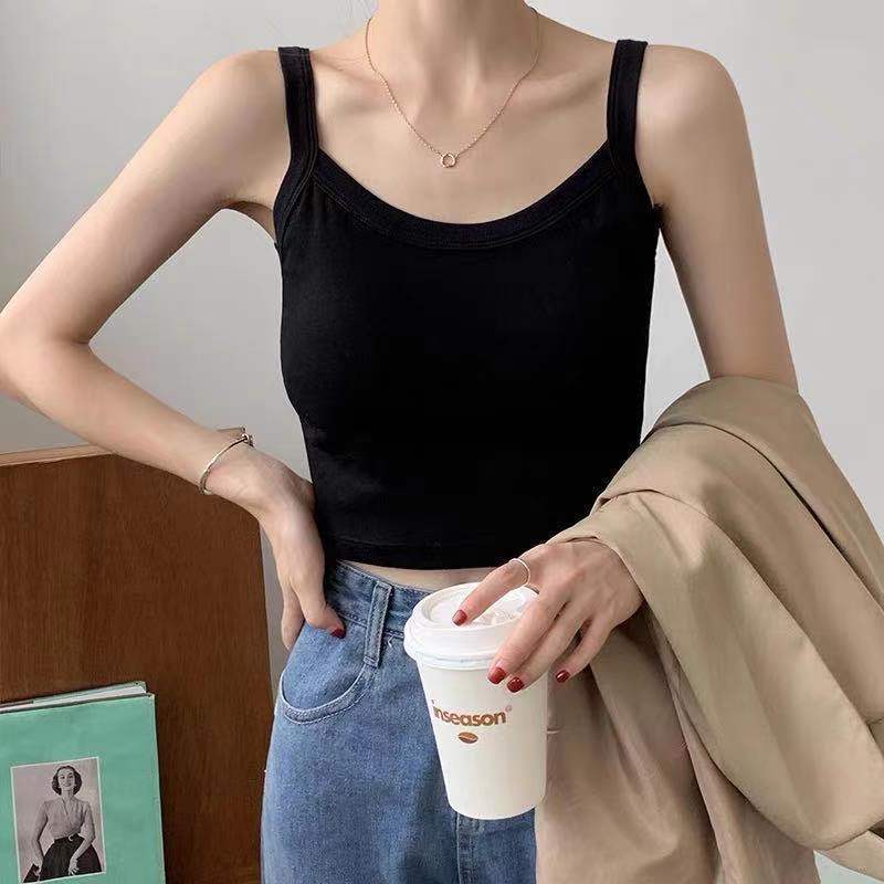 Women's Worn Outside Beautiful Back Basic Underwear Tanks Camis