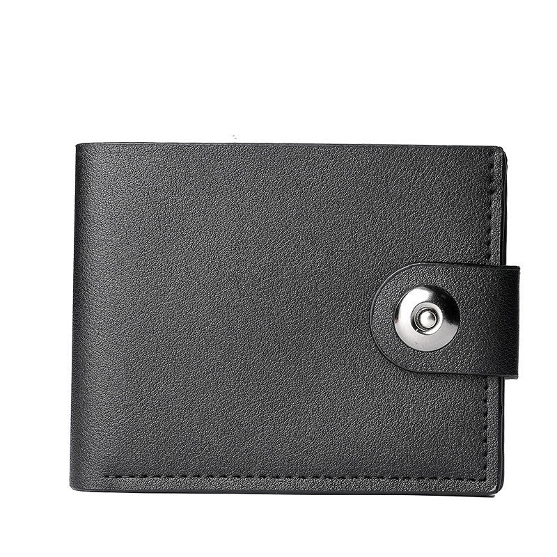 Men's Short Button Multiple Slots Leisure Horizontal Men's Wallet