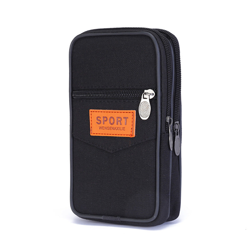 Men's Canvas Mobile Cell Hanging Construction Site Men's Waist Packs