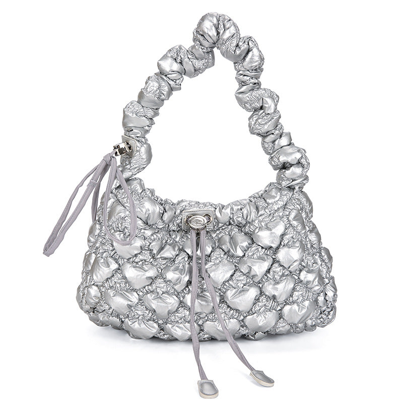 Women's Minority Fashion Underarm Pleated Cloud Personalized Bags