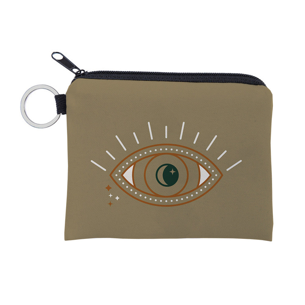 Women's Evil Eye Printing Pattern Zipper Purses